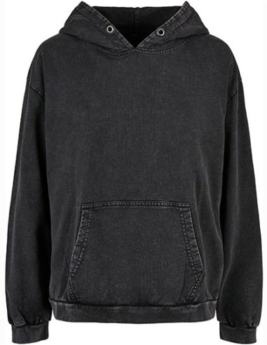 B-BY194-Ladies Acid Washed Oversize Hoody